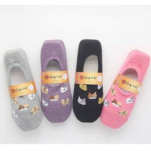 여자 사랑스런 고양이 덧신 미끄럼 벗겨짐방지 양말