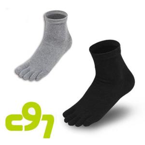 면100 발가락 중목 양말 3족 (숙녀)