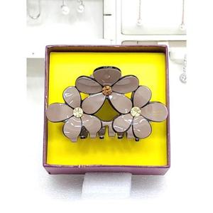 로뎀 세이브존05 프랑스 스와로브스키 플라워 중 집게핀(브라운투톤)02 RDA23060081