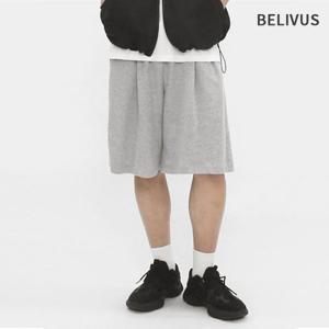 빌리버스 남성 버뮤다 팬츠 코튼 원턱 반바지 BJJ046