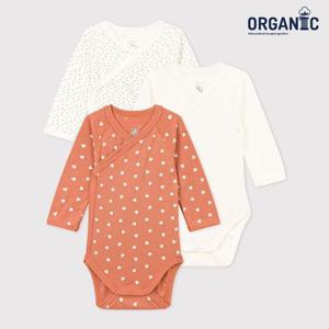 [쁘띠바또]쁘띠바또 베이비 오가닉 쁘띠스타 롱슬리브 랩바디수트 우주복 3PACK (NTF43NB39F_CP)