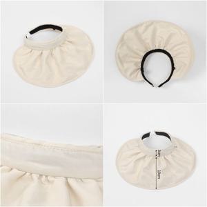 선캡 롤업 헤어밴드 썬캡 와이드챙 돌돌이모자 야외