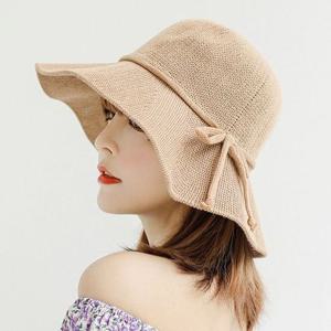 쿨샵 여성 비치모자 통풍 벙거지모자 리본포인트 햇