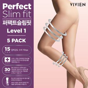 [비비안(스타킹)]15D 퍼팩트슬림핏 레벨1  5족