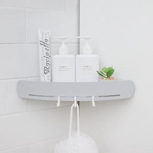 욕실 공간활용 무타공 후크형 모서리 코너선반 B10