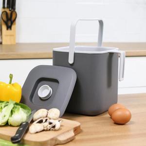 위생적인 분리형 배수채반 밀폐형 음식물 쓰레기통 3L