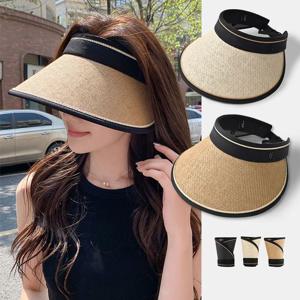 휴대용으로 좋은 돌돌이 밀짚라인 데일리 썬캡