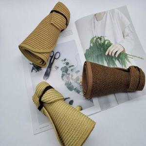 썬캡 돌돌이 리본 진베이지