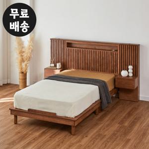 데오 원목 침대프레임 슈퍼싱글 협탁2개 학생(월넛)