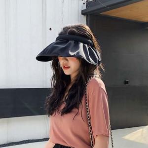 여자 햇빛 자외선 차단 넓은챙 모자 썬캡 선택 블랙