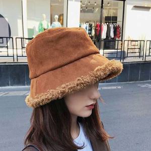 여자 벙거지 버킷햇 스웨이드 털모자 겨울모자 데일리