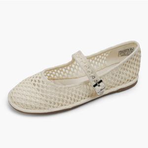 베어파우 CELIA 여성 메리제인 여름 메쉬 플랫슈즈 아이보리 K2963030RA-W