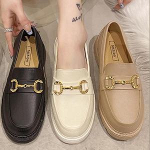 3컬러 여성로퍼 통굽 캐주얼화 슬립온 체인 LK-BL14