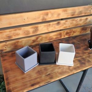 사각 도기 화분 C0109 11x11x11cm