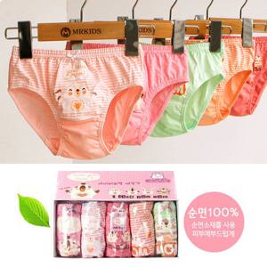 [제이투와이]아이러브맘 순면 여아팬티 아동삼각 속옷 5종세트