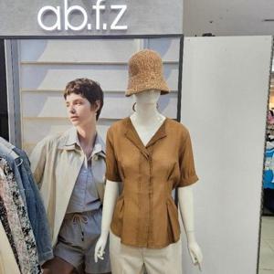 Ab.f.z DP01 핀턱주름벨티드반팔블라우스 AFZ2HB32