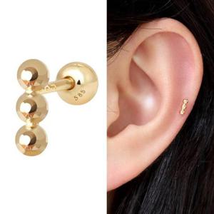 14K 볼 스틱 골드 금 피어싱