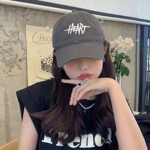 하트 영문 자수볼캡 데일리 커플모자 HEART 야구모자
