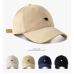 데일리 심플 볼캡 남녀공용 큐티 북극곰 자수