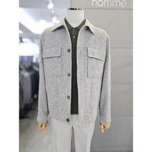 바쏘옴므 세이브존03 바쏘옴므 25 라이트그레이 면 혼방 오버 핏 트러커자켓 WSAGZ1JS10A