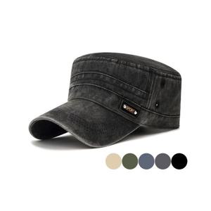 볼캡 군모 빈티지 스타일 밀리터리 워싱 챙 모자 짧은