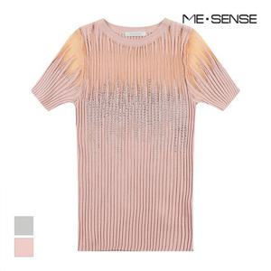 [미센스]MARIO큐빅 시스루 반팔니트_MB37KNM345Z