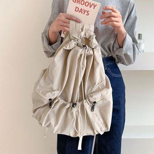 드로스트링 빅사이즈 포켓 스포티 백팩 캐주얼가방