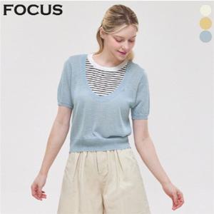 [포커스]포커스 스트라이프 레이어드 썸머 니트_VF5M3KT2101