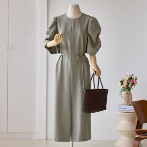 [커스텀에이블] 벌룬 소매 루즈핏 원피스_T2504OP605B