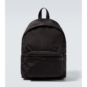 생로랑 City 레더 트리밍 립스탑 백팩 P01011738