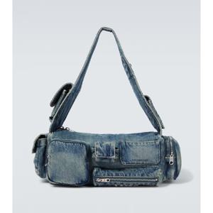 발렌시아가 Superbusy Sling 스몰 데님 숄더 백 P00906324