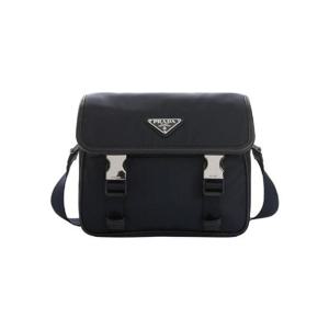 프라다 리나일론 앤 사피아노 레더 숄더백 네이비 2VD034-2DMH-F0008