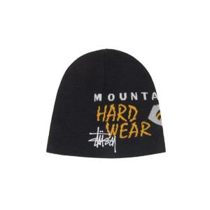 스투시 x 마운틴 하드웨어 메리노 울 스컬캡 블랙 OU7294
