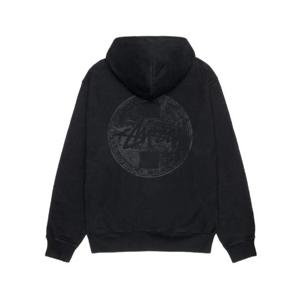 스투시 닷 스탬프 피그먼트 다이드 후드 블랙 1925116