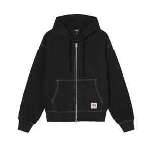 스투시 더블 페이스 라벨 후드 집업 블랙 118460