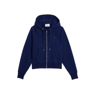 아미 스몰 하트 로고 후드 집업 노틱 블루 USW404-747-496