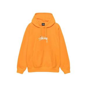 스투시 스탁 로고 아플리케 후드 탠저린 118475