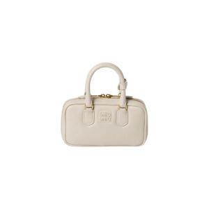 미우 미우 아르카디 레더 미니백 초크 화이트 5BP088-ACR3-F0K74