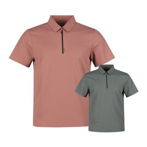 럭스골프 남성 반집업 카라 텐션 반팔 티셔츠 BLU25M417