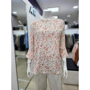 아르테 세이브존06 플라워 7부 쉬폰 셔링 블라우스 DPBPWB3J60