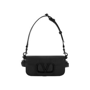 발렌티노 미니 로코 카프스킨 크로스바디백 블랙 B0B63VTQ0NO