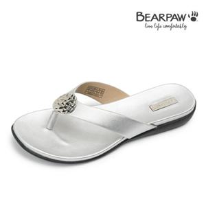 베어파우 MELLA 여성 메탈 포인트 쪼리 플립플랍 실버 K1027016RB-W