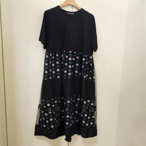 스테파니 HC07 도트락 밑단 시스루 원피스 A25SO5219