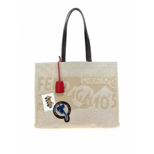 [SALVATORE FERRAGAMO] 라프리마 여성 크로스 바디 가방 토트 백 L 쇼핑 780199NATURALE 베이지 /8