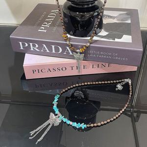 플라이비즈목걸이 나비 실버 유니크 드롭 여성 주얼리