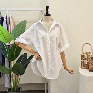 [포커스]FM5D3BL31791_소매 롤업 핀턱 슬릿 셔츠