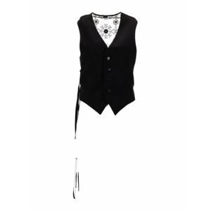 [ANN DEMEULEMEESTER] 라프리마 여성 탑 TIUKU 클래식 웨이스트코트 위드 자수 ANGLAISE B0012742FA558 099 블랙 /9