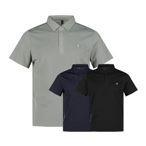 럭스골프 남성 수입 텍스처 카라 반팔 티셔츠 OT25M421