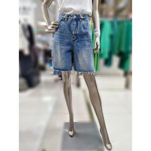 제시뉴욕 세이브존04 허리 장식 워싱 데님 반바지 BFM5DP0570DP