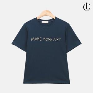 엘케이트 여성 레터링 반팔티 코튼 세미크롭 티셔츠 여름 면 반팔 LDIO003